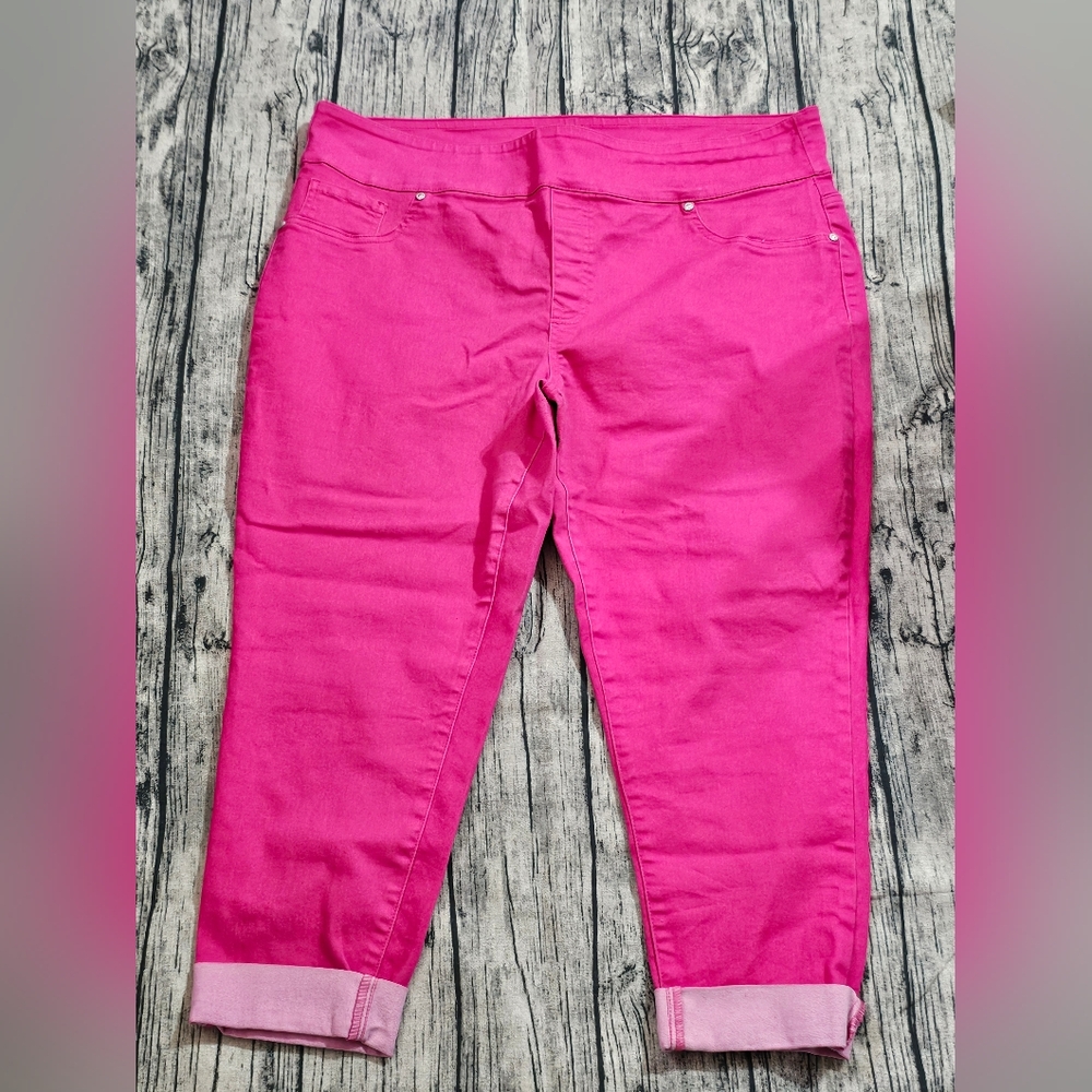 DG2 Hot Pink Pull On Skinny Jeans
